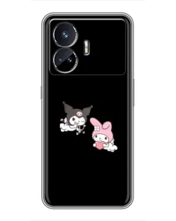 Чехол для Realme GT5 с картинкой «My Melody и Kuromi»