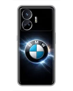 Чехол для Realme GT5 с картинкой «BMW — неоновое сияние»
