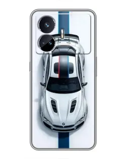 Чехол для Realme GT5 с картинкой «Вид сверху — BMW M»