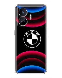 Чохол для Realme GT5 з картинкою «Логотип BMW та неонові дуги»
