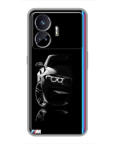 Чохол для Realme GT5 з картинкою «Силует BMW в темряві»