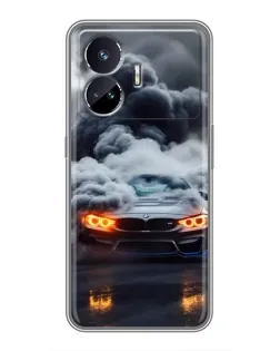 Чохол для Realme GT5 з картинкою «BMW у диму»