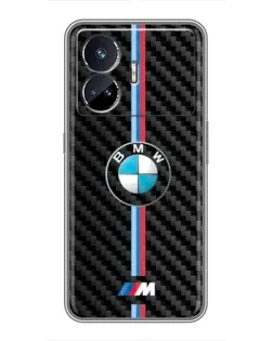 Чохол для Realme GT5 з картинкою «Емблема BMW та карбон»