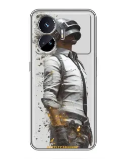 Чехол для Realme GT5 с картинкой «PUBG — боец в пыли»