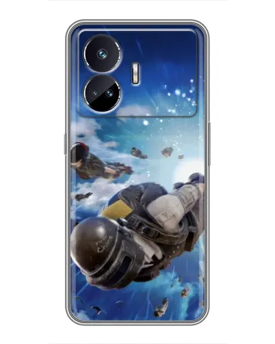 Чохол для Realme GT5 з картинкою «Десант PUBG — стрибок»