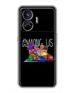 Чехол для Realme GT5 с картинкой «Логотип Among Us» Чехол для Realme GT5 с картинкой «Логотип Among Us»