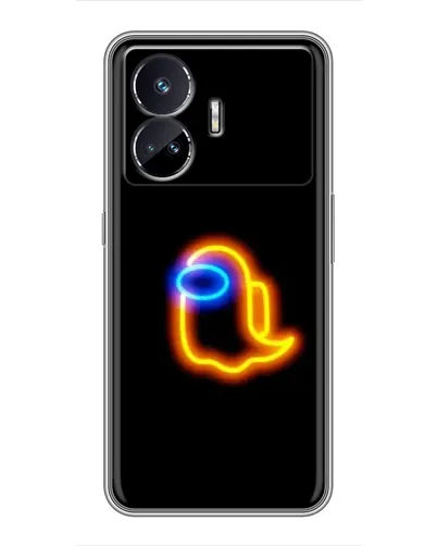 Чехол для Realme GT5 с картинкой «Among Us неоновое сияние»