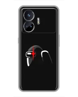 Чехол для Realme GT5 с картинкой «Among Us шлем»