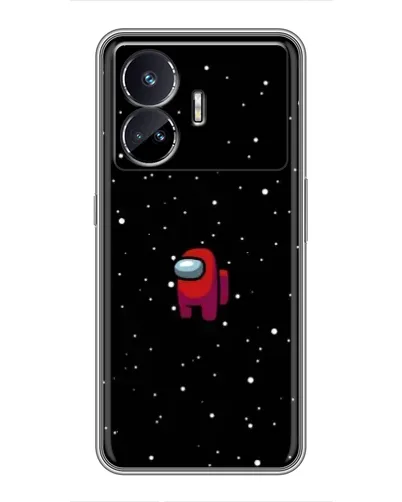 Чехол для Realme GT5 с картинкой «Красный Among Us»