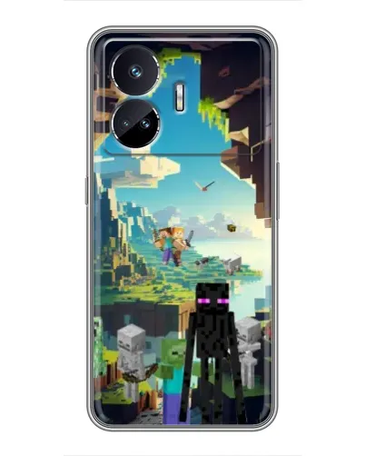 Чехол для Realme GT5 с картинкой «Эндермен в лесу»