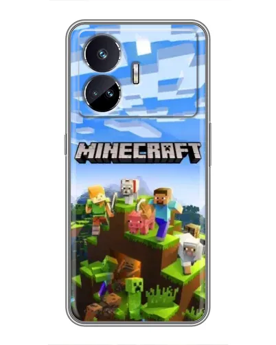 Чехол для Realme GT5 с картинкой «Minecraft классический мир»