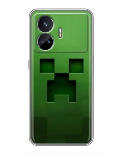 Чехол для Realme GT5 с картинкой «Крипер микро-дизайн»