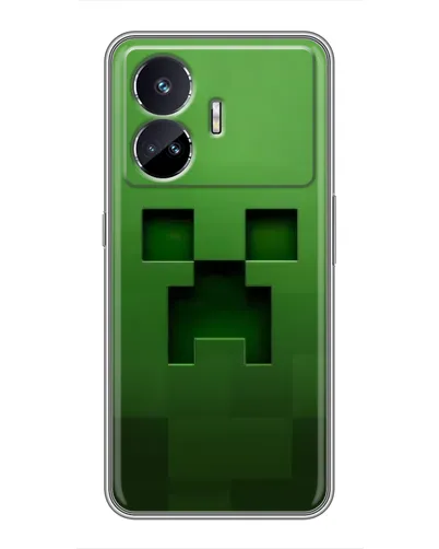 Чехол для Realme GT5 с картинкой «Крипер микро-дизайн»