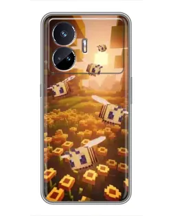 Чехол для Realme GT5 с картинкой «Поле подсолнухов»
