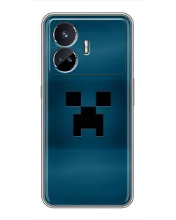 Чехол для Realme GT5 с картинкой «Крипер текстура»