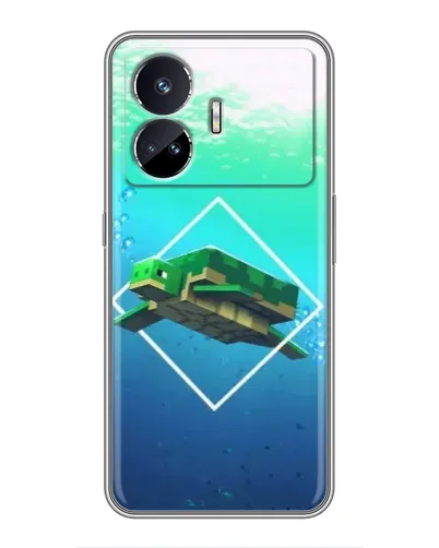 Чехол для Realme GT5 с картинкой «Черепаха Minecraft»