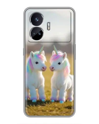 Чохол для Realme GT5 з картинкою «Пара єдинорогів»