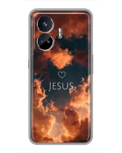Чехол для Realme GT5 с картинкой «Сияние Имени Jesus»