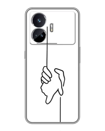 Чехол для Realme GT5 с картинкой «Рука держит»