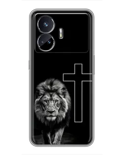 Чехол для Realme GT5 с картинкой «Лев и Крест»