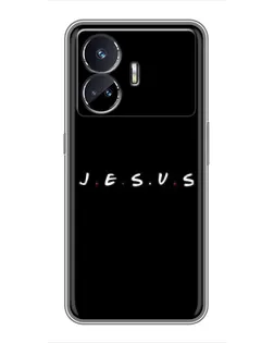 Чехол для Realme GT5 с картинкой «Точки веры J.E.S.U.S.»