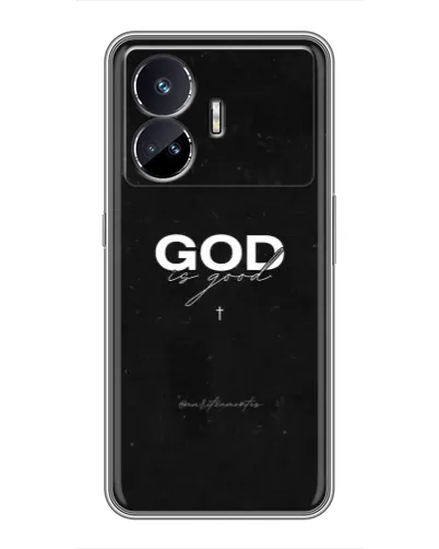 Чехол для Realme GT5 с картинкой «GOD — Бог над всем»