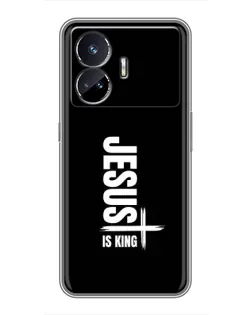 Чехол для Realme GT5 с картинкой «Вертикаль веры Jesus»