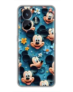 Чехол для Realme GT5 с картинкой «Паттерн Микки и Минни»