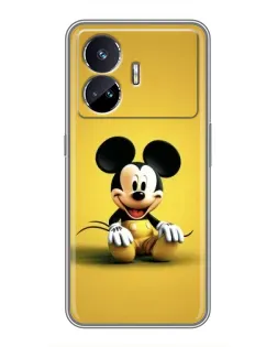 Чехол для Realme GT5 с картинкой «Микки на желтом»