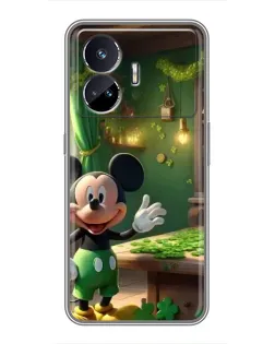 Чехол для Realme GT5 с картинкой «Микки в мастерской»