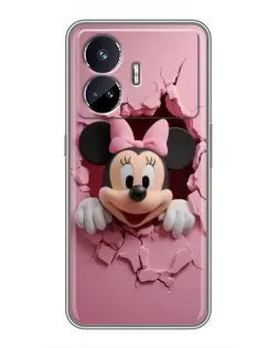 Чехол для Realme GT5 с картинкой «Минни сквозь стену»