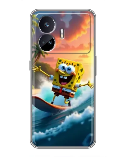 Чохол для Realme GT5 з картинкою «Губка Боб серфінгіст»