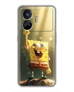 Чохол для Realme GT5 з картинкою «Сяючий Спанч Боб»