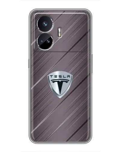 Чохол для Realme GT5 з картинкою «Металева текстура Tesla»