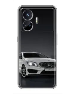 Чехол для Realme GT5 с картинкой «Mercedes AMG GT Silver»