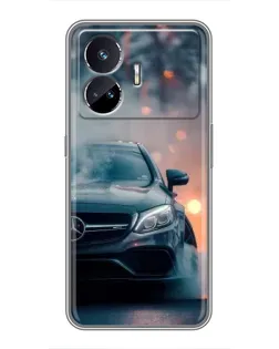 Чехол для Realme GT5 с картинкой «Mercedes — ночной город»