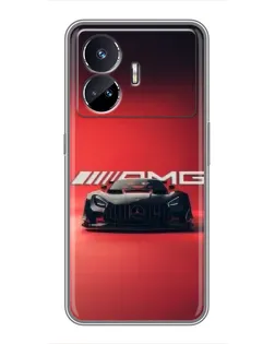 Чехол для Realme GT5 с картинкой «Mercedes AMG — красная линия»