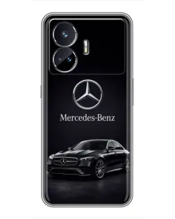 Чехол для Realme GT5 с картинкой «Mercedes — решетка радиатора»
