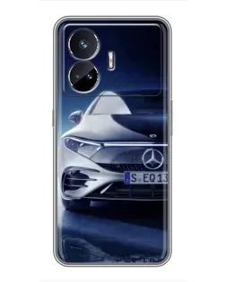Чехол для Realme GT5 с картинкой «Mercedes EQ — будущее»