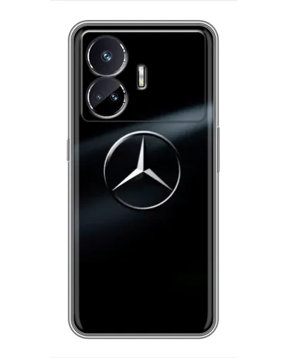 Чехол для Realme GT5 с картинкой «Mercedes на металле»