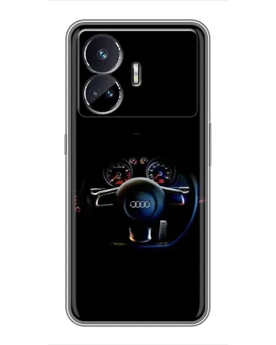 Чехол для Realme GT5 с картинкой «Салон Audi — руль»
