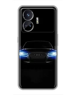 Чехол для Realme GT5 с картинкой «Audi в неоне»