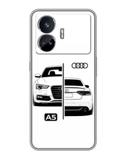 Чехол для Realme GT5 с картинкой «Audi — контрастный дизайн»