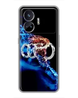 Чехол для Realme GT5 с картинкой «Энергия лого Audi»