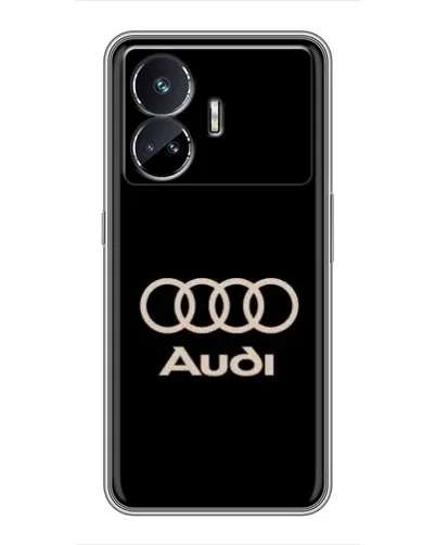 Чехол для Realme GT5 с картинкой «Audi — золотой логотип»