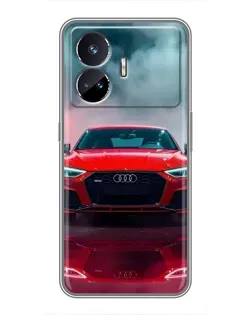 Чехол для Realme GT5 с картинкой «Audi RS — красный стиль»