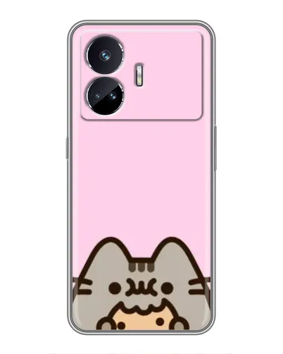 Чехол для Realme GT5 с картинкой «Pusheen и печенье»