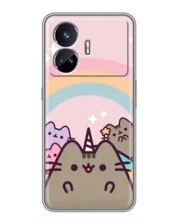 Чехол для Realme GT5 с картинкой «Единорог Pusheen»