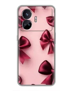 Чехол для Realme GT5 с картинкой «Бордовый атлас»