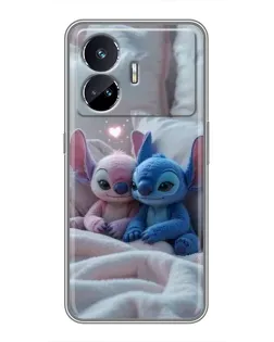Чехол для Realme GT5 с картинкой «Плюшевые Стич Ангел»